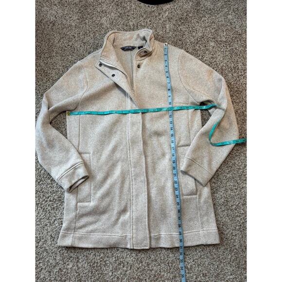Lands End Long Sleeves, zip up fleece jacket/sweater; Long styling, size Large - Picture 4 of 9
